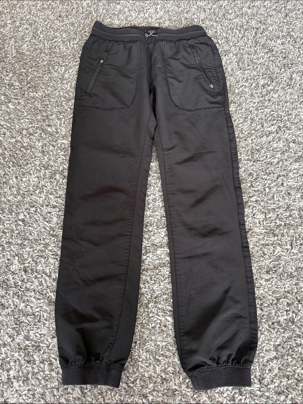 Athletic Works Black Men's Zip-Pocket Joggers